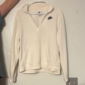 Nike Women's White Half-Zip Sweatshirt